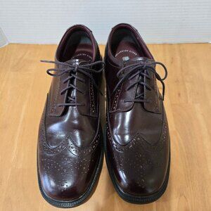 Nunn Bush Wingtip Oxford Dynamic Comfort Slip Resistant Drk Burgundy Leather 10W